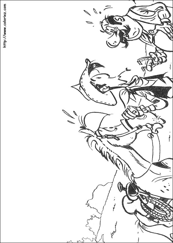 Lucky Luke coloring picture